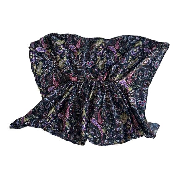 Ultra Flirt Sheer Floral Kaftan Style Blouse - Picture 2 of 7